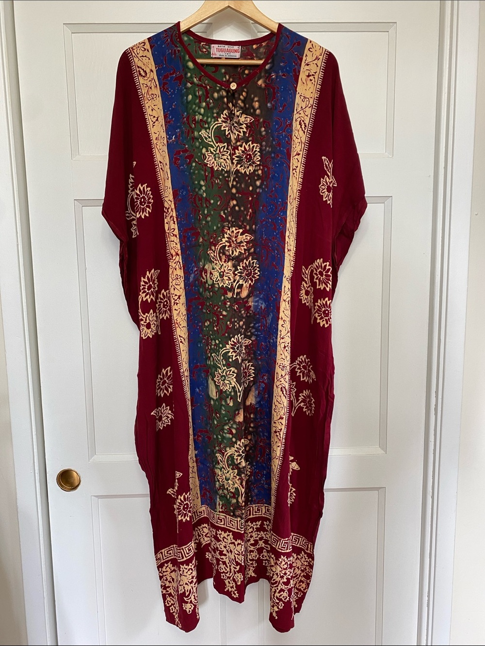 Boho Maxi Batik Dyed Kaftan | Traditional | Relaxed Fit